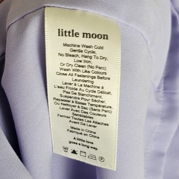 Aritzia Little Moon Pastel Purple Button Front Mini Skirt Sz 0 - Picture 5 of 6